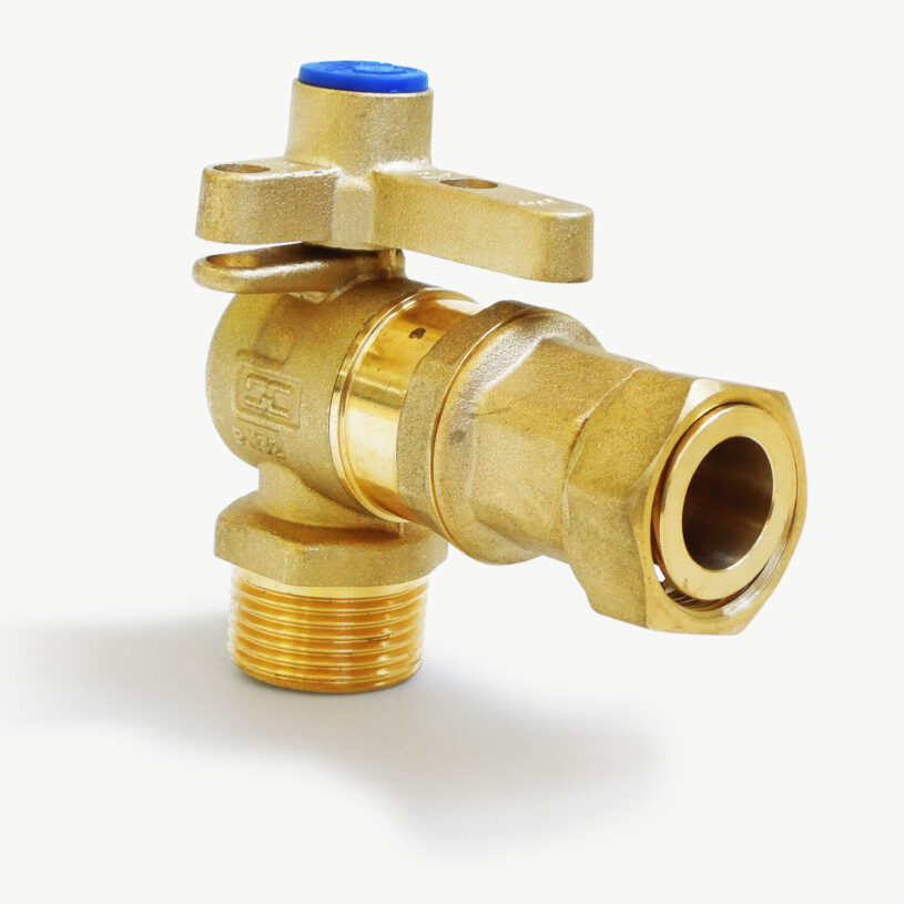Angle Ball Valve Dual Check Valve DN20 – BSP