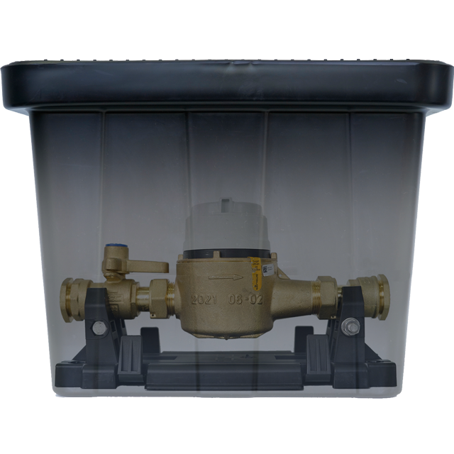 Complete meter assembly: Single isolation valve for PE25 Connections