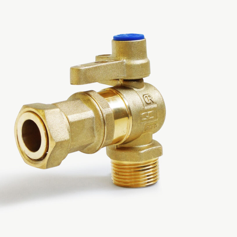 Angle Ball Valve Dual Check Valve DN20 – BSP