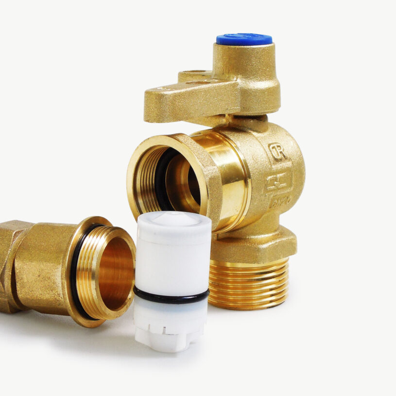 Angle Ball Valve Dual Check Valve DN20 – BSP