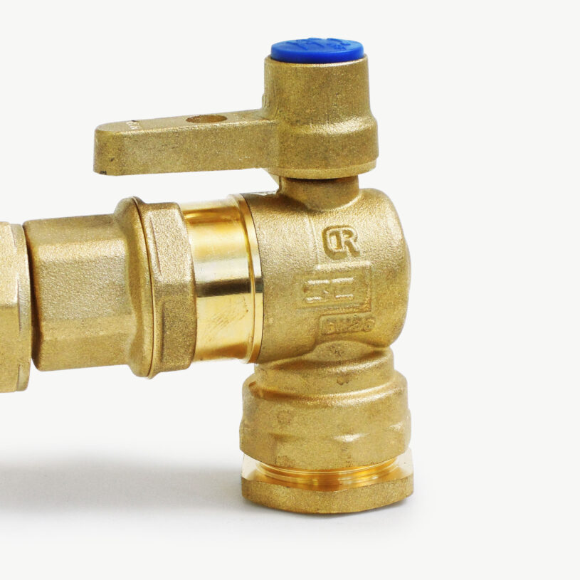 Angle Ball Valve Dual Check Valve DN20 – PE25