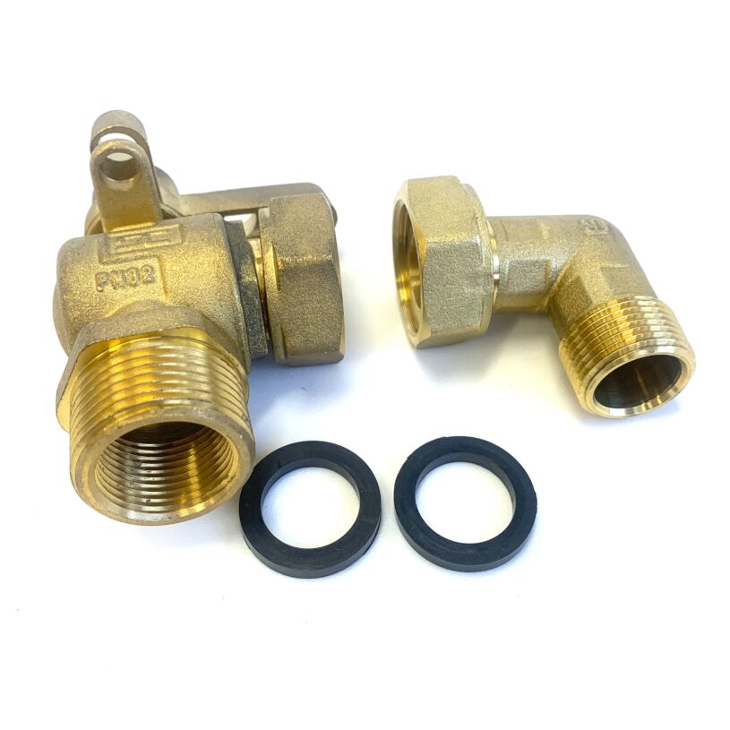 DN20 Angle Valve Kits: BSP Threads