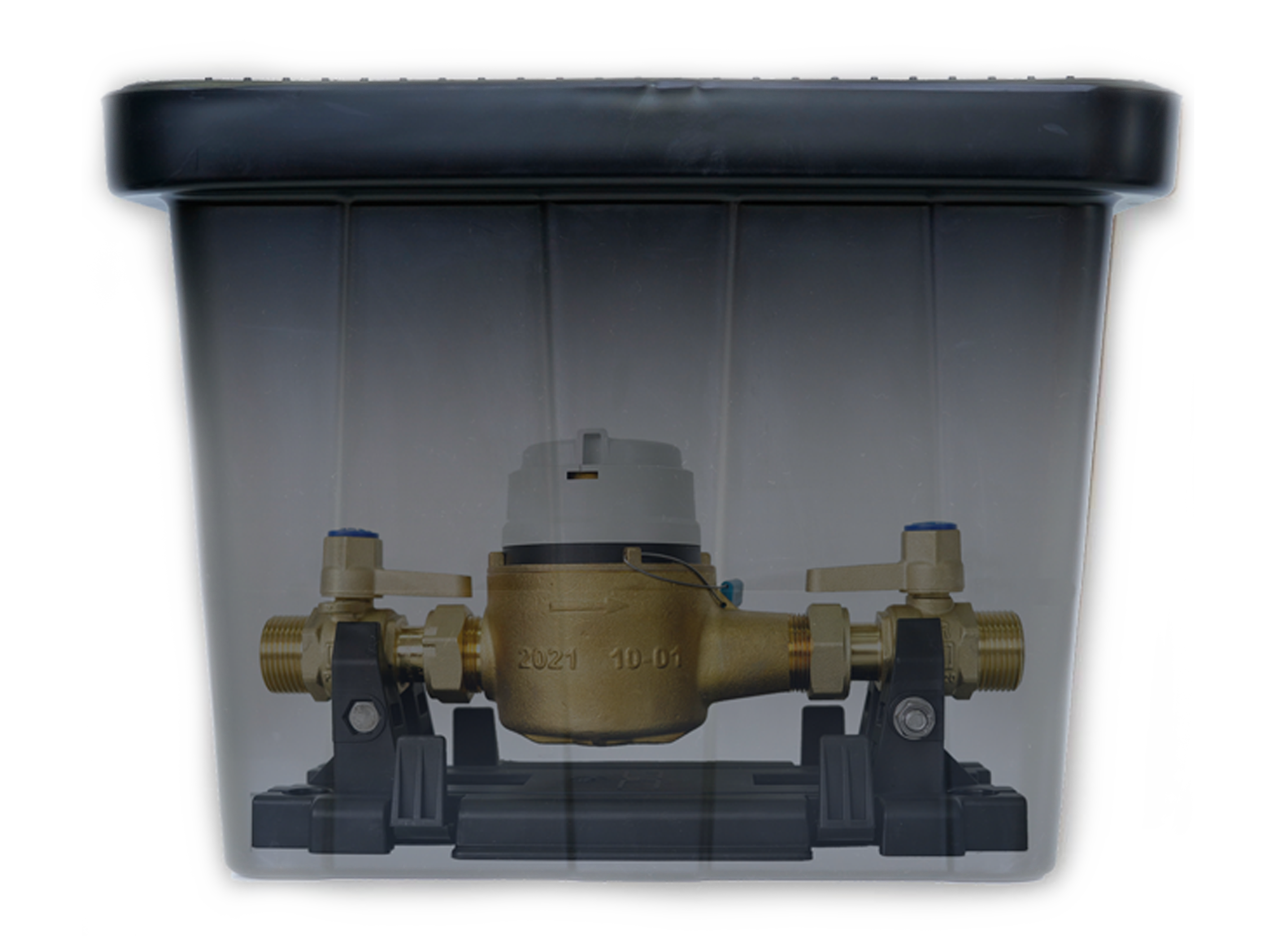 Complete meter assembly: Dual isolation valve for BSP Connections